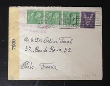USA 1944 - Brief Washington Paris - Zensur gepr&uuml;ft von - WWII