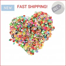 TCOTBE 2000 Pcs Fruit Polymer Slices,Fruit Slime Supplies Charms Acessories Add 