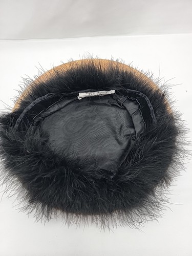 Vintage Jo Giovanni Black Feather Facinator Hat - Picture 6 of 7