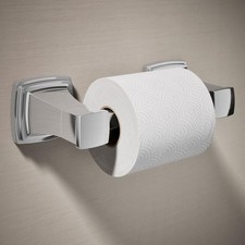 Toilet Tissue Holder Polished Chrome Bathroom Storage Organizer Dispenser