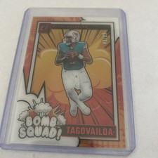 2024 Panini Clearly Donruss Bomb Squad Red #13 TUA TAGOVAILOA /99 Miami Dolphins