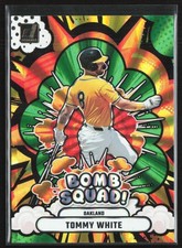 Tommy White 2025 Donruss Bomb Squad Green Laser #16 Oakland Athletics