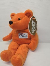 John Elway 7 Orange Salvino Bammers Beanie Bean Bag Bear Mint Plush 8 1/2"