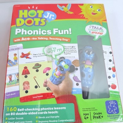 Hot Dots Jr. Phonics Fun w/Ace the Talking Teaching Dog Ages 4+ Pre-K