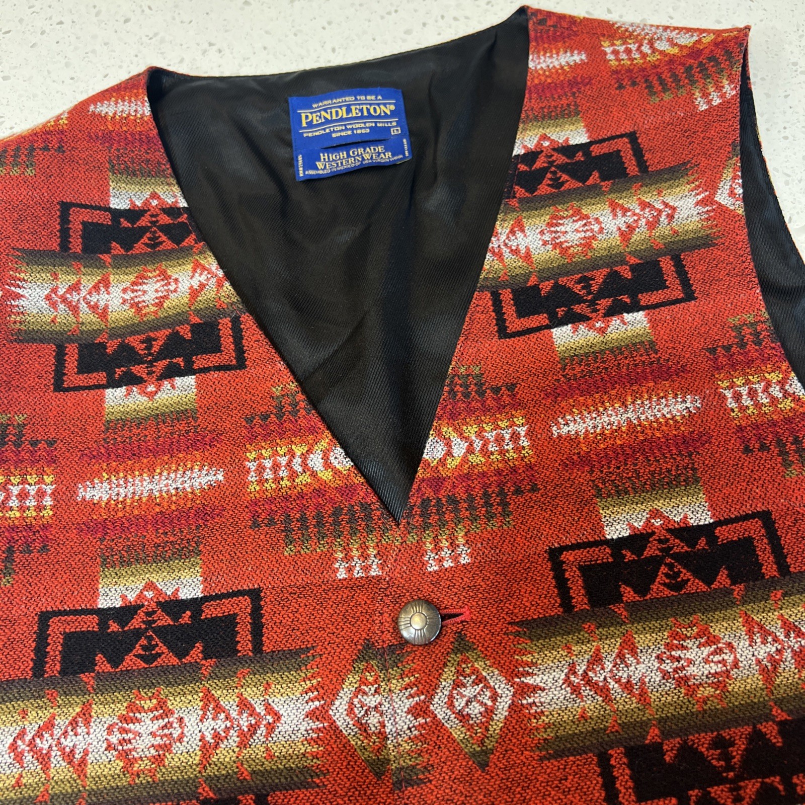 Pendleton Aztec Southwestern Button Vest Adult Si… - image 3