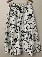 A New Day Target Cotton Black Yellow Floral Maxi Skirt Medium