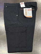 Wrangler Ranger Relaxed Fit Cargo Rip Stop Work Pants, 34X34, Black, 9 Pockets.