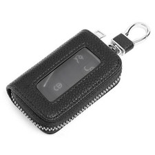Universal Car Key Fob Case Leather Smart Remote Keychain Protector 1-black