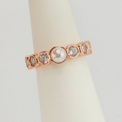 Bomb Party June 2026 Sz 8 ''A Beautiful Promise'' Ceramic Pearl on Rose Gold