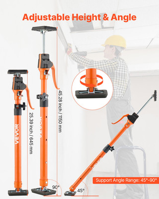 VEVOR Cabinet Jack Support Pole, 2-Pack, 25.4-45.3 Inch Steel Telescopic Quick S