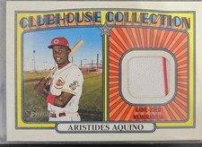 Aristides Aquino 2021 Topps Clubhouse Collection Game Used Jersey Cincy Reds  