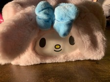 My Melody Pink Fuzzy Plush Zipper Makeup/Pencil Bag