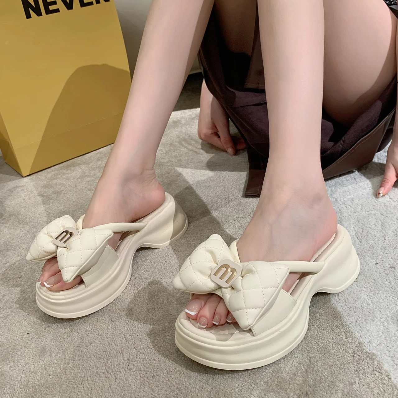 SAOLA Ciabatte donna 2025 nuove estive scarpe casual versatili suola spessa sandali