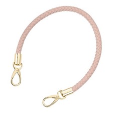 50cm Short Leather PU Braided Purse Replacement Handle - Light Pink, Gold