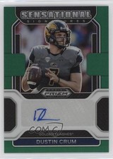 2023 Panini Chronicles Draft Picks Green Prizm Dustin Crum #SS-DCR Auto 09i2