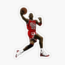 michael jordan basketball nba Sticker Gloss Laminate l Waterproof  uv resistant