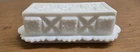 Westmoreland Milk Glass Butter Dish Vintage Old Quilt Pattern, With Lid