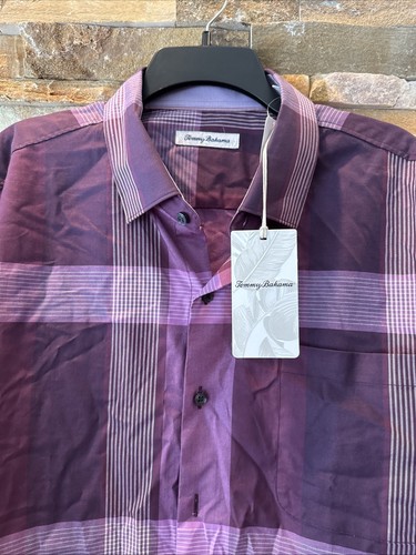 Tommy Bahama Shirt Mens Xl Lazlo Lux Grande Plaid Long Sleeve $168
