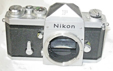 Vintage VG NIKON F BODY w/eye level finder - All Speeds Self Timer Shutter 