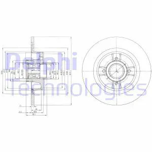 DELPHI BG9029RS Disco freno pieno, Oleato, con anello sensore ABS - Immagine 3