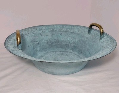 Spouting Resonance Bowl Dancing Water Basin 15.25'' x 4'' Brass 