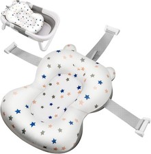Tappetino Supporto Cuscino Bagno Neonato per Neonati fino a 12 Mesi, Sedile Antiscivolo