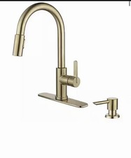 Glacier Bay Paulina Pull-Down Kitchen Faucet w/ Soap Dispenser, Brushed Gold