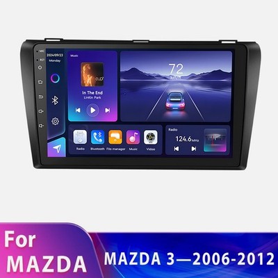 2DIN Car Radio Android 15 Apple Carplay For Mazda 3 2006-2012 BT FM WIFI Navi