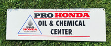 Vintage PRO HONDA OIL & CHEMICAL CENTER Metal Sign 24" X 8" W/ 1" Mounting Edge