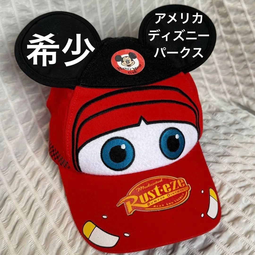 America Disney Parks Cars McQueen Cap Mickey #a551b5