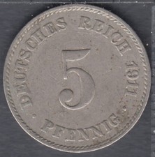1911 J - 5 Pfennig - Allemagne
