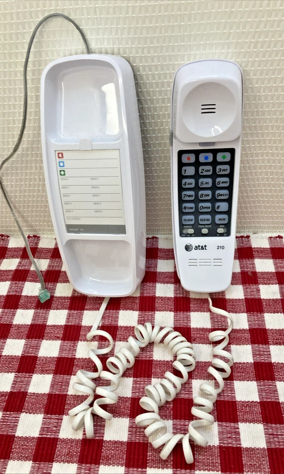 Телефон AT&T с кнопкой проводной настольный или настенный домашний отделочный телефон белый - Изображение 4 из 4