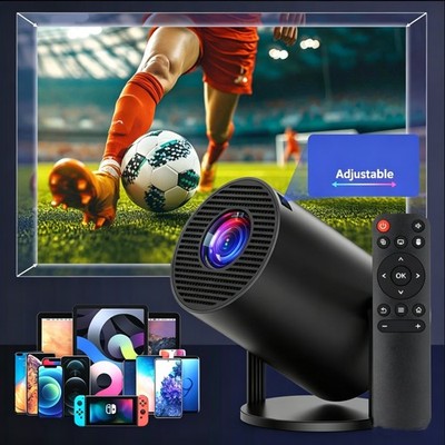 4K 1080P Mini Projector 10000 Lumen LED WiFi Bluetooth UHD Portable Home Theater