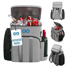 Insulated Backpack Cooler - 54 Cans, 24 Hour Cooling, Wider Straps, Lightweight