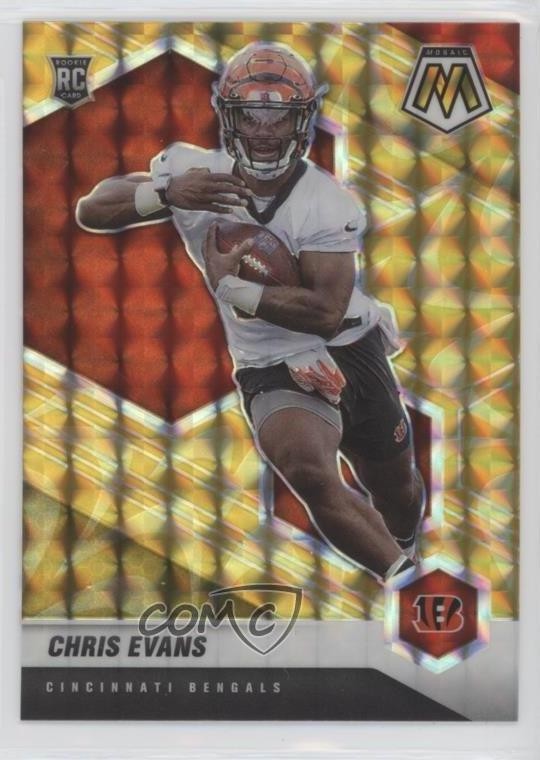 2021 Panini Mosaic Rookies Reactive Yellow Prizm Chris Evans #379 Rookie RC 0s1t
