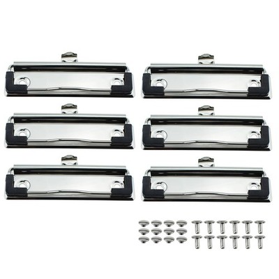 RLECS 6PCS 10cm/4inch Metal Clip Writing Board Clip Clipboard Clip Silver Col...