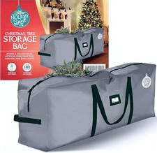 Waterproof Christmas Tree Storage Bag w/ Handles Dual Zippers 7.5ft Charcoal