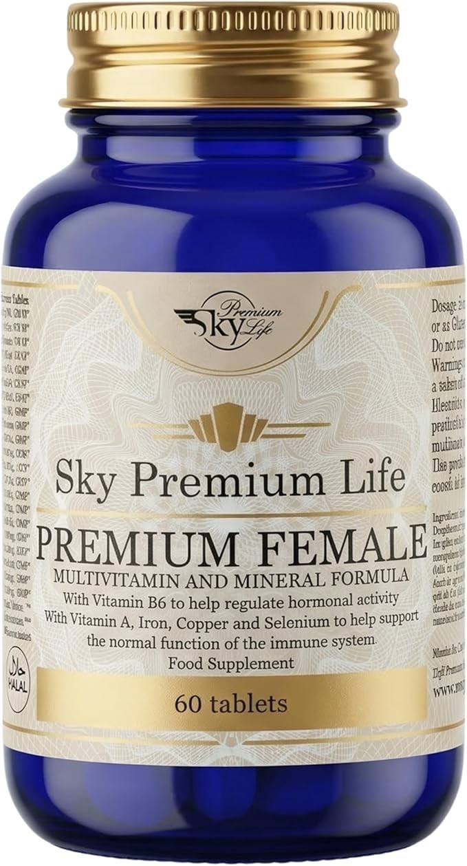 Premium Female- Women Multivitamin with Vitamins A, B-Complex, C -60 Tablets