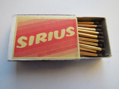 Sirius ,  Streichhölzer, Zündhölzer, Streichholzschachteln