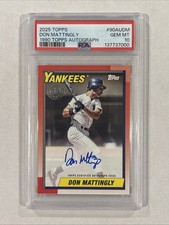 2025 Topps Update Series 1990 Topps Autographs Don Mattingly - PSA 10