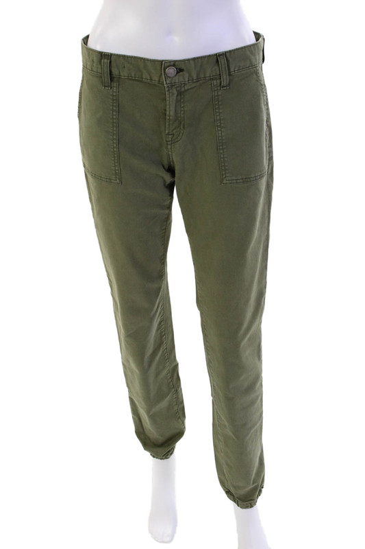 Textile Elizabeth and James Womens High Rise Jogger Oliver Pants Green Size 26
