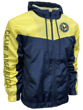 Icon Sports Club America Rain Jacket Yellow Navy Official Windbreaker S-XXL