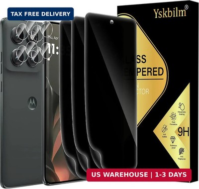 (3+2 Pack) for Motorola Moto Edge 2025 Privacy Screen Protector,3 Pack Screen Pr