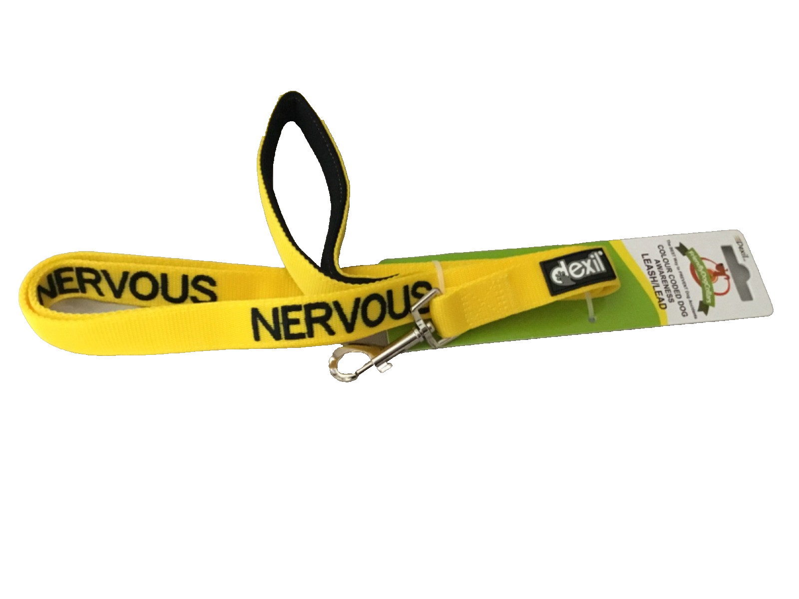 Friendly Dog Collars NERVOUS Dog Lead - Yellow; 180cm