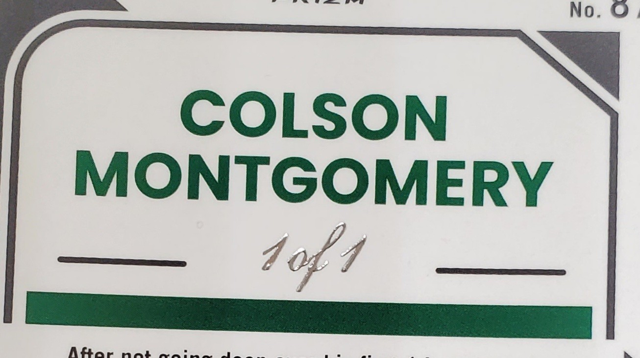 2026 Donruss Optic Colson Montgomery Gold Superfractor 1/1 view 3