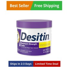Desitin Maximum Strength Baby Diaper Rash Cream, 40 Zinc Oxide for Treatment...