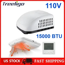 Treeligo 15000BTU 110V Heat&Cool RV Air Conditioner For Camper Van Truck Boat