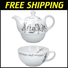 Illustrated Alice in Wonderland Tea for One Set - Fine China