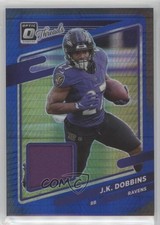 2021 Panini Donruss Optic Donruss Threads Blue Hyper Prizm JK Dobbins #TH-6 6ks