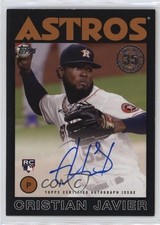 2021 Topps 1986 Baseball Series 2 Black /199 Cristian Javier #86A-CJA Auto fo7